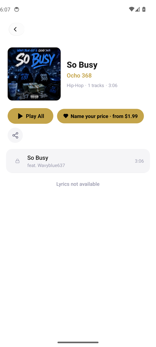 A release in the Eclipse Direct app with a name-your-price buy button